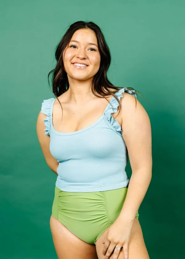 Sweet Pea Green | Ruched Bottoms 2.0