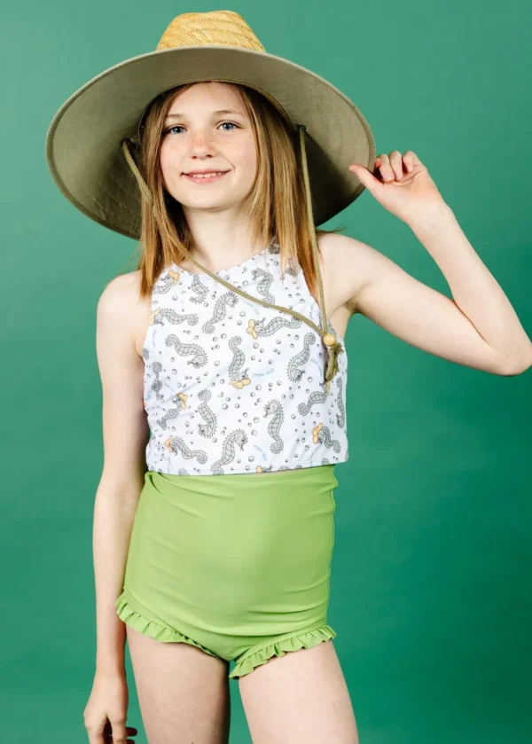 Sweet Pea Green | Youth All Ruffled Up Bottoms