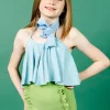 Sweet Pea Green | Youth Down in Front Ruffle Bottoms