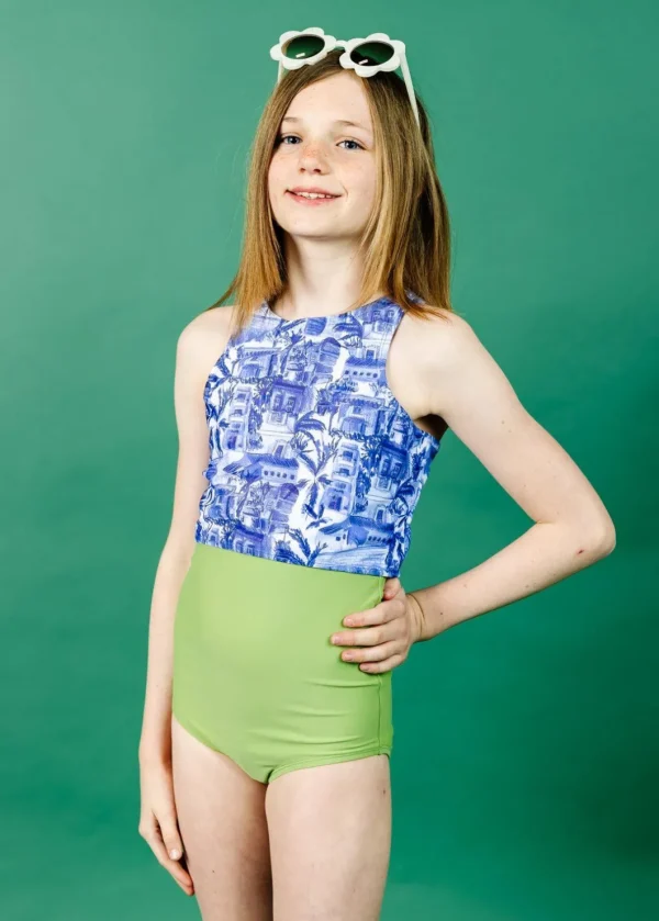 Sweet Pea Green | Youth High-Waisted Bottoms