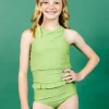Sweet Pea Green | Youth Mid-Ruffle Bottoms