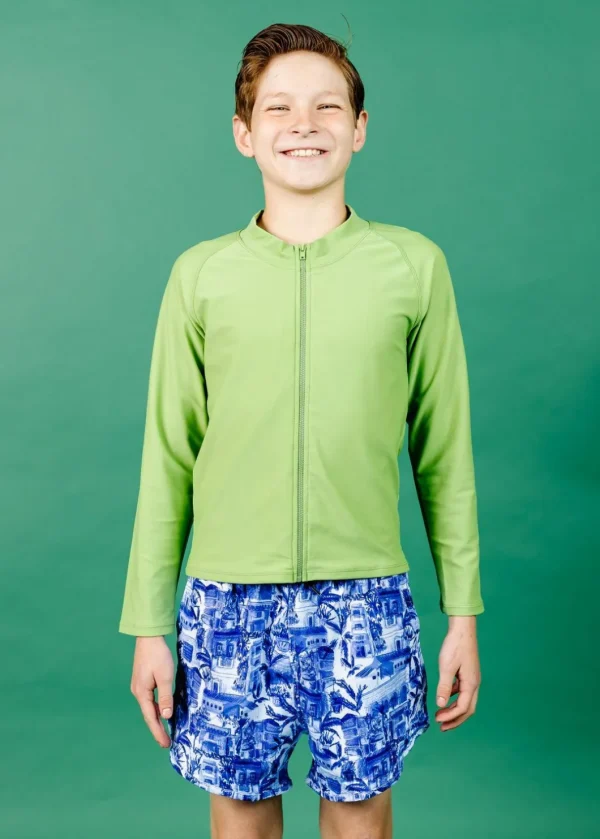 Sweet Pea Green | Youth Rashguard Top (Unisex)