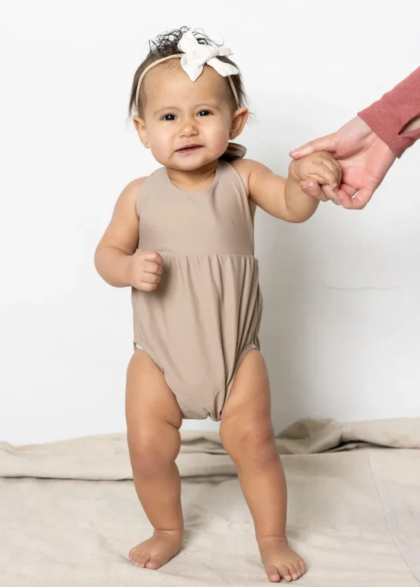Taupe | Baby Romper One-Piece