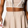 Taupe | Detached Short Skirt
