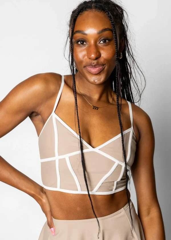 Taupe | Lined Up Top