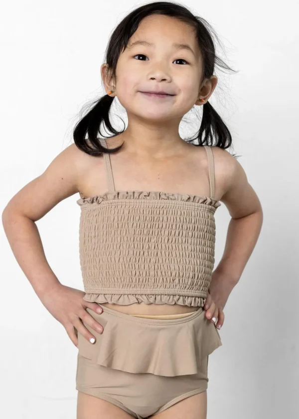 Taupe | Mini Peplum Bottoms