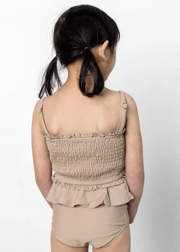 Taupe | Mini Peplum Bottoms