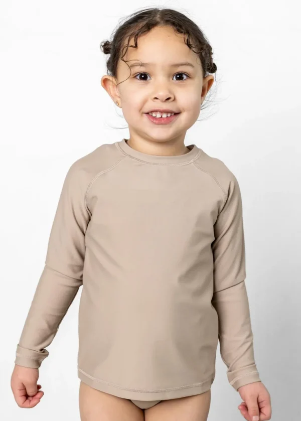 Taupe | Mini Rashguard Top (Unisex)