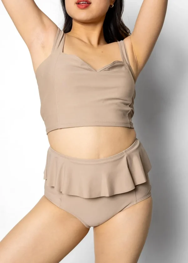 Taupe | Peplum Bottoms