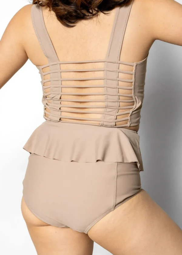 Taupe | Peplum Bottoms