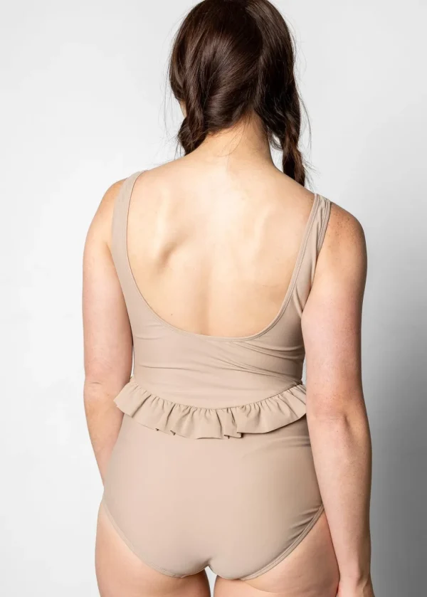 Taupe | Skirted One-Piece