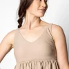 Taupe | V-Neck Top