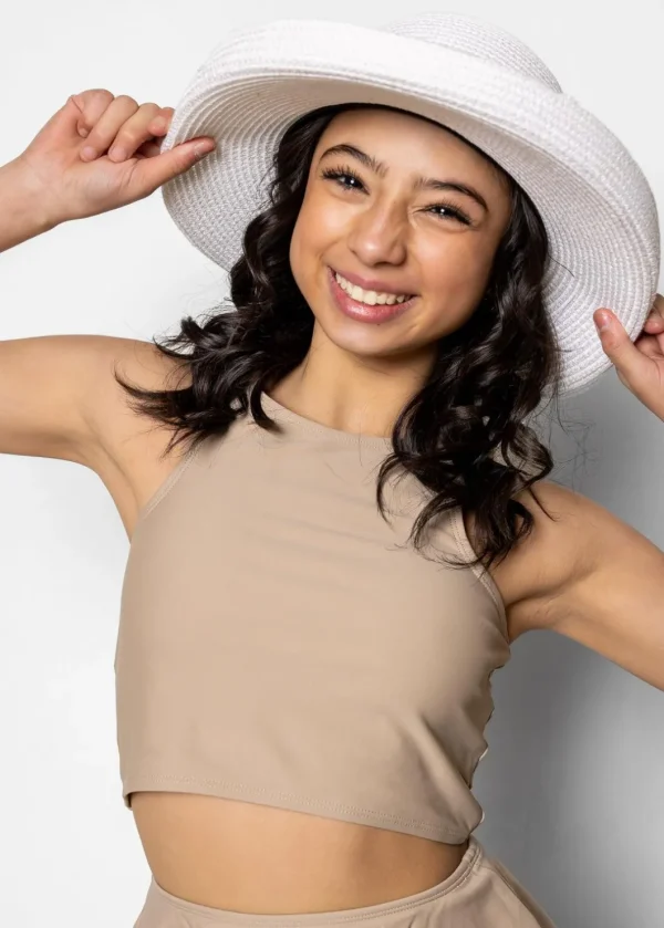 Taupe | Youth Racer Back Top