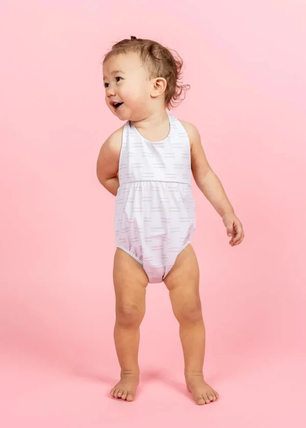 Taupe Dashes | Baby Romper One-Piece