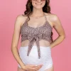 Taupe Dashes | Maternity Bottoms
