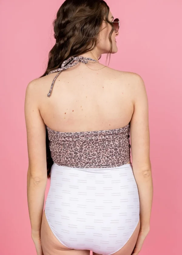 Taupe Dashes | Maternity Bottoms