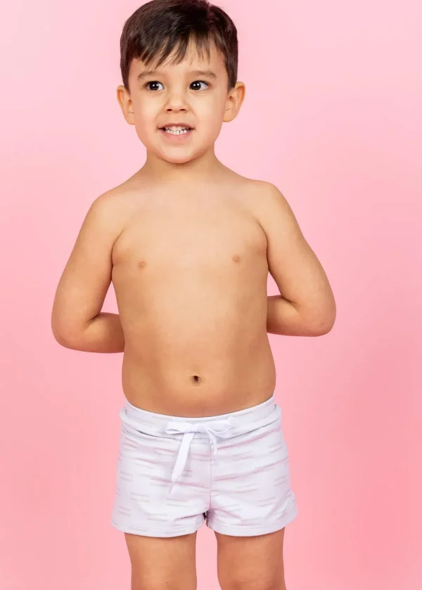 Taupe Dashes | Mini Euro Shorts