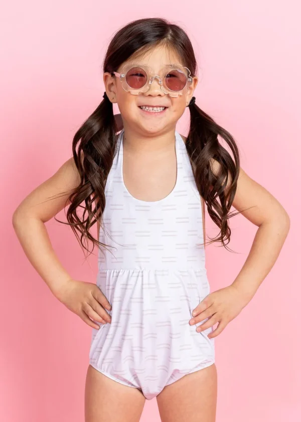 Taupe Dashes | Mini Romper One-Piece