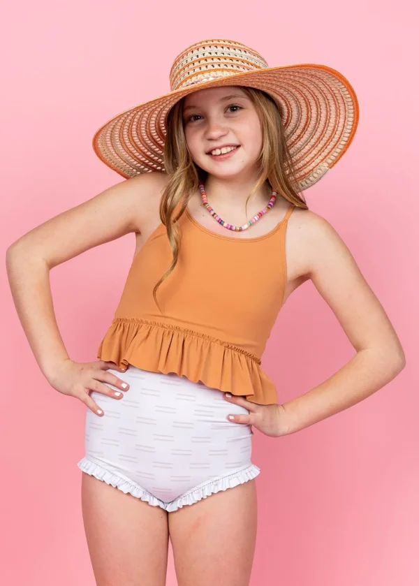 Taupe Dashes | Youth All Ruffled Up Bottoms