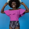 Tropical Night | Cut High Bottoms