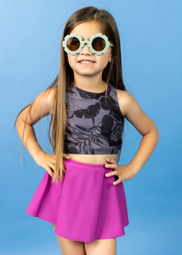Tropical Night | Mini Racer Back Top
