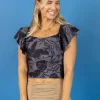 Tropical Night | Ruffled Around Top