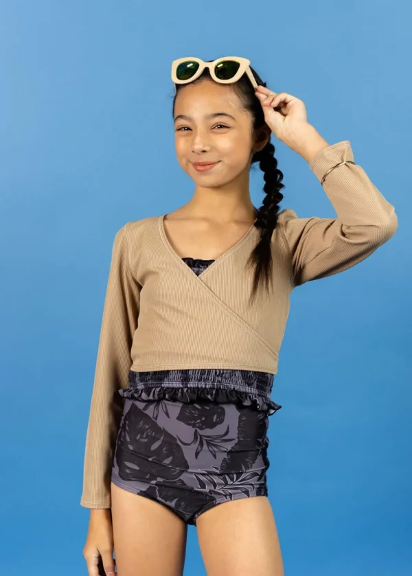 Tropical Night | Youth High-Waisted Bottoms