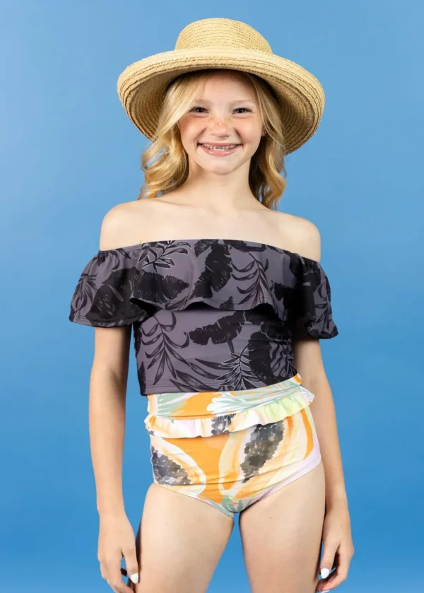 Tropical Night | Youth Ruffled Around Top