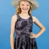 Tropical Night | Youth Skirted One-Piece
