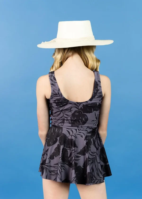 Tropical Night | Youth Skirted One-Piece