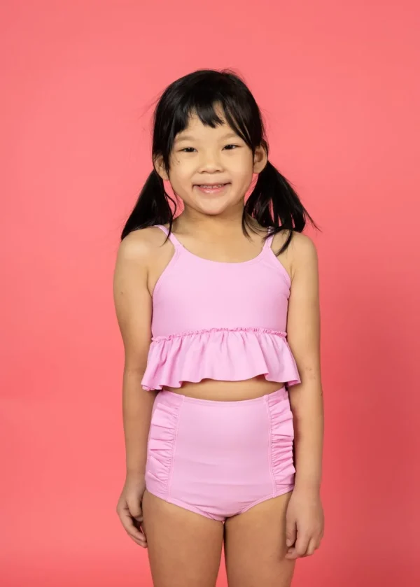 Ultimate Pink | Mini Down in Front Ruffle Bottoms
