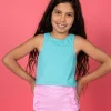 Ultimate Pink | Youth Down in Front Ruffle Bottoms