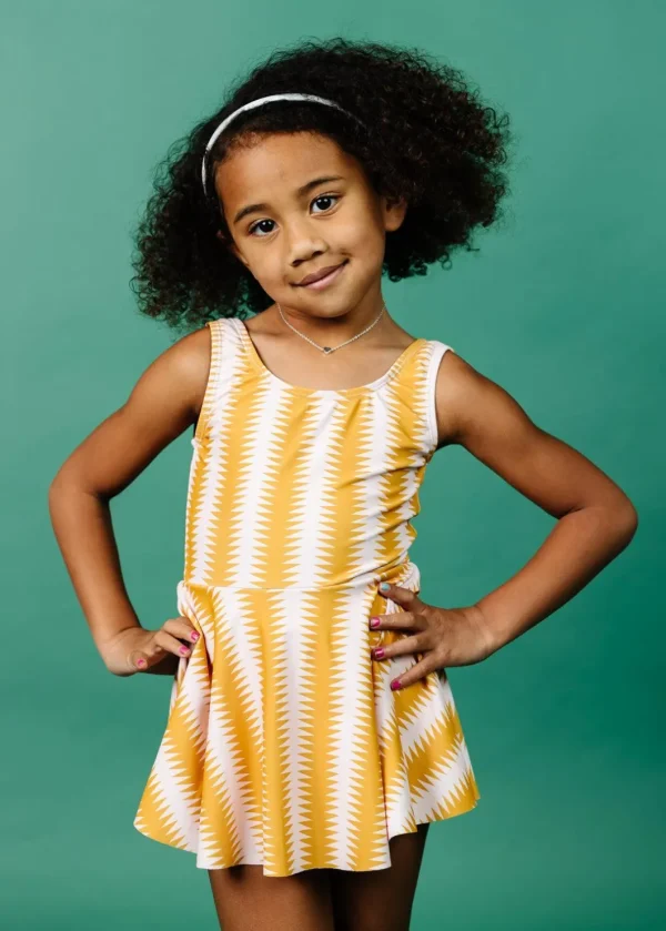 Vintage Triangles | Baby Skirted One-Piece