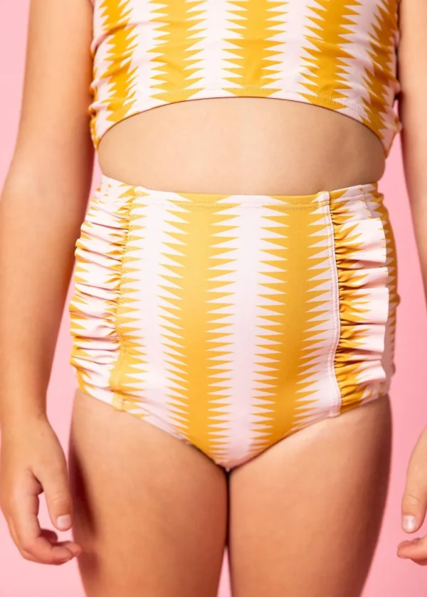 Vintage Triangles | Mini Down in Front Ruffle Bottoms