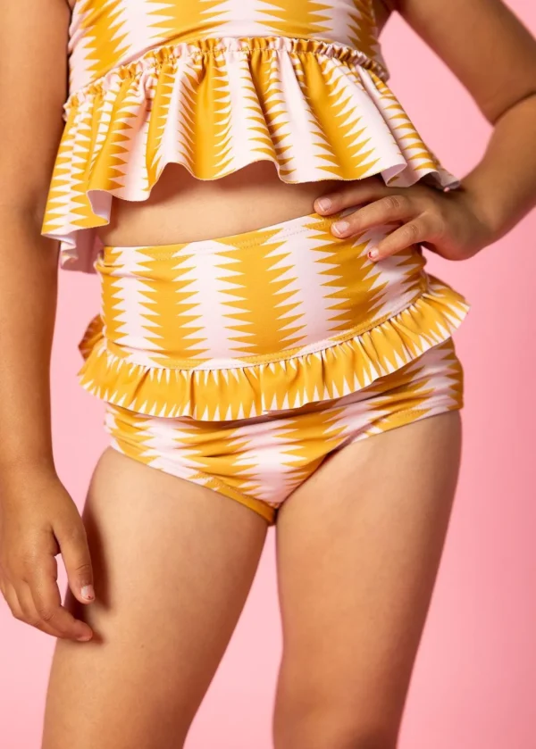Vintage Triangles | Mini Mid-Ruffle Bottoms