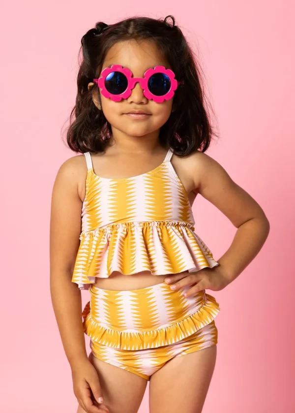 Vintage Triangles | Mini Mid-Ruffle Bottoms