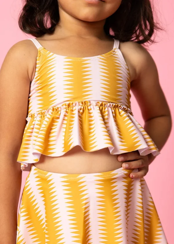 Vintage Triangles | Mini Peplum Top