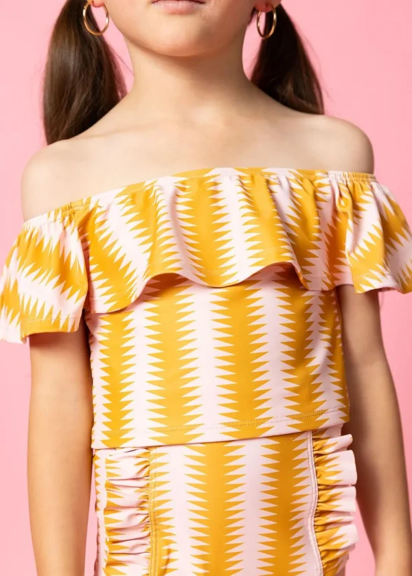 Vintage Triangles | Mini Ruffled Around Top