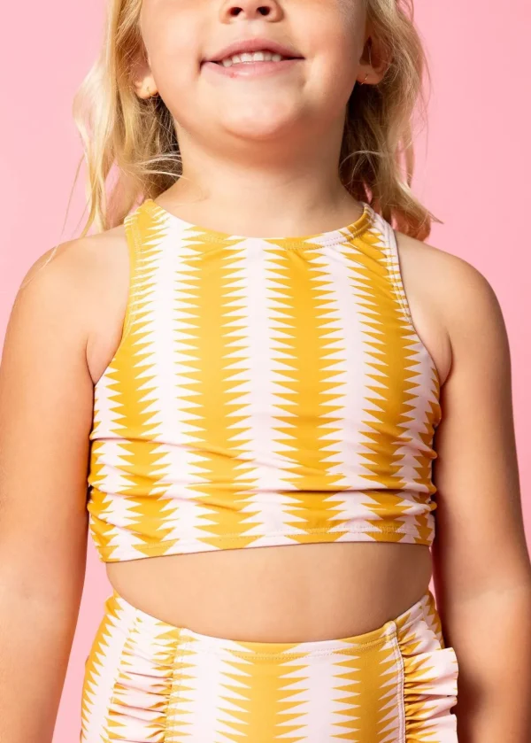 Vintage Triangles | Mini Racer Back Top