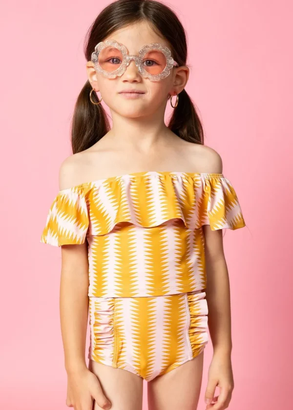 Vintage Triangles | Mini Ruffled Around Top