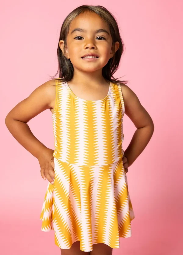 Vintage Triangles | Mini Skirted One-Piece