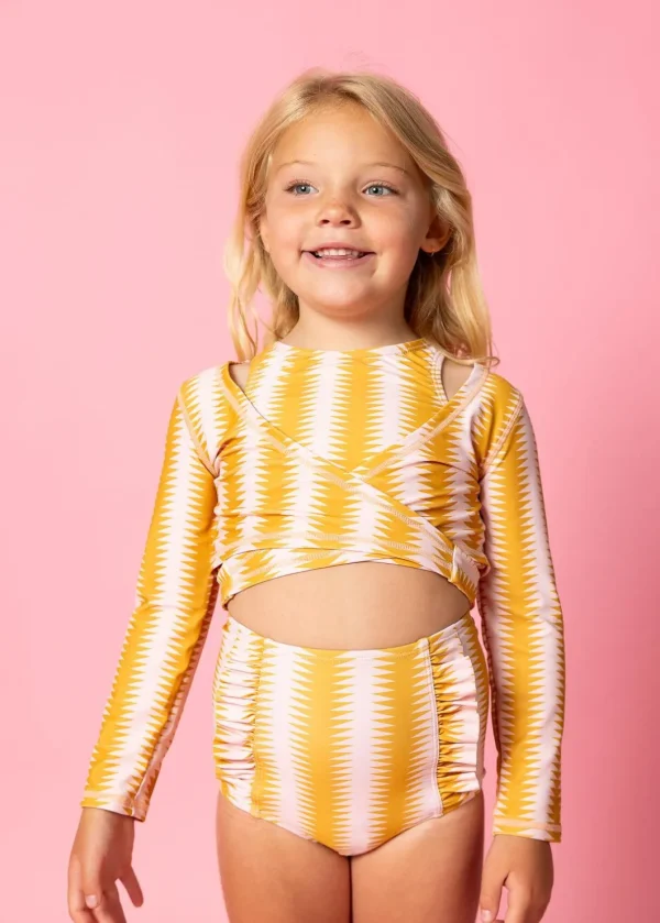 Vintage Triangles | Mini Wrap Top Rashguard