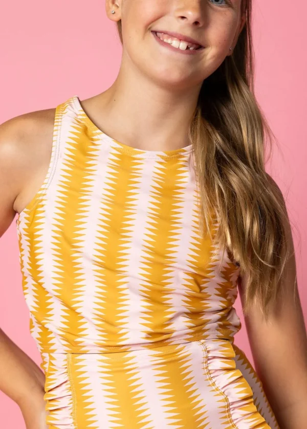 Vintage Triangles | Youth Racer Back Top