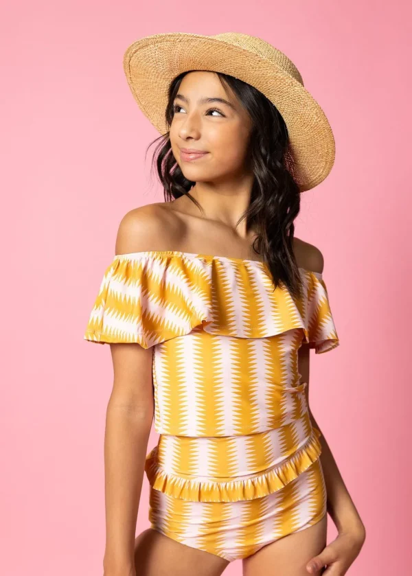 Vintage Triangles | Youth Ruffled Around Top