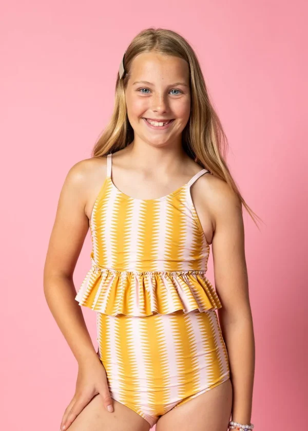 Vintage Triangles | Youth Peplum Top