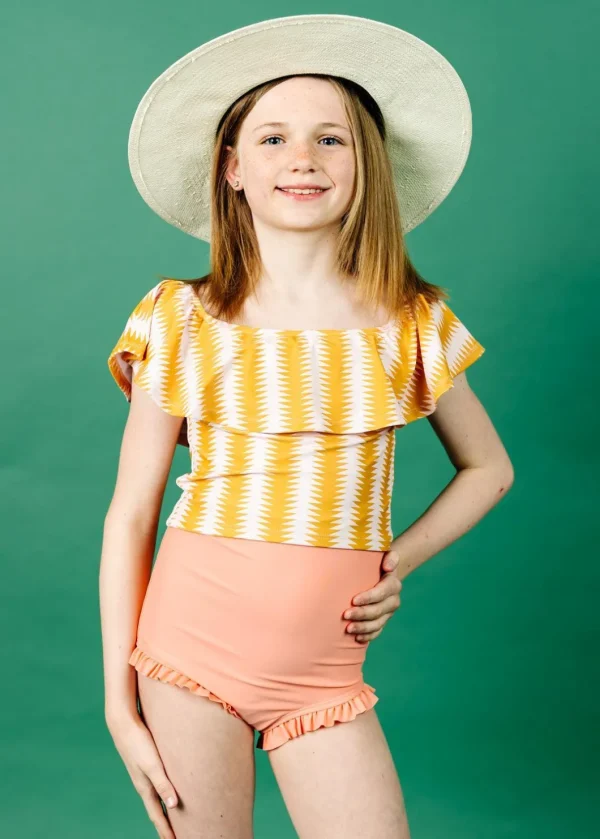 Vintage Triangles | Youth Ruffled Around Top