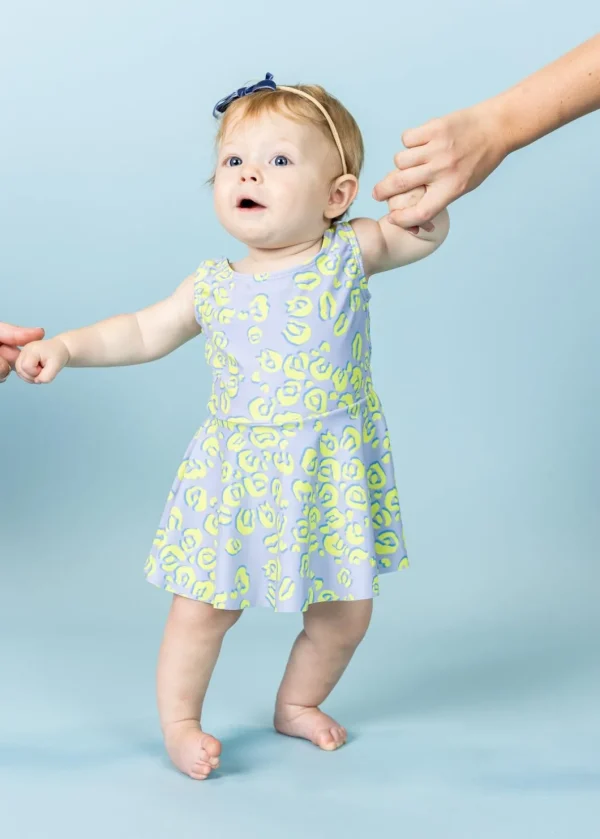 Vivid Cheetah | Baby Skirted One-Piece