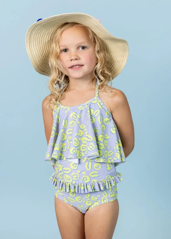 Vivid Cheetah | Mini Mid-Ruffle Bottoms