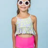 Vivid Cheetah | Mini Peplum Top