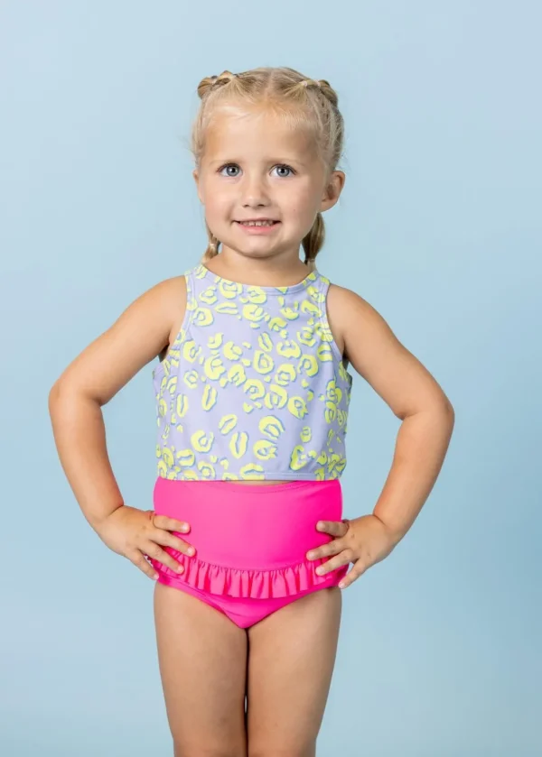 Vivid Cheetah | Mini Racer Back Top